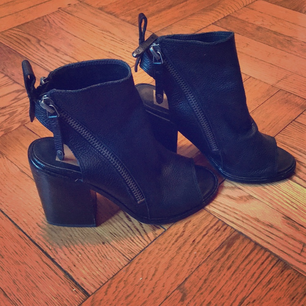 Dolce Vita black open toe heels